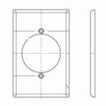 Leviton Wallplates Iv Wp 1G Powet Outlet 2, 147 Hole 80528-I